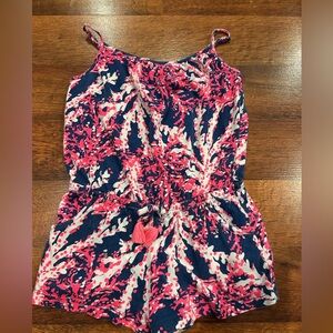 Lilly Pulitzer Girls Aleene Romper in Beyond the Sea Size M (6-7)